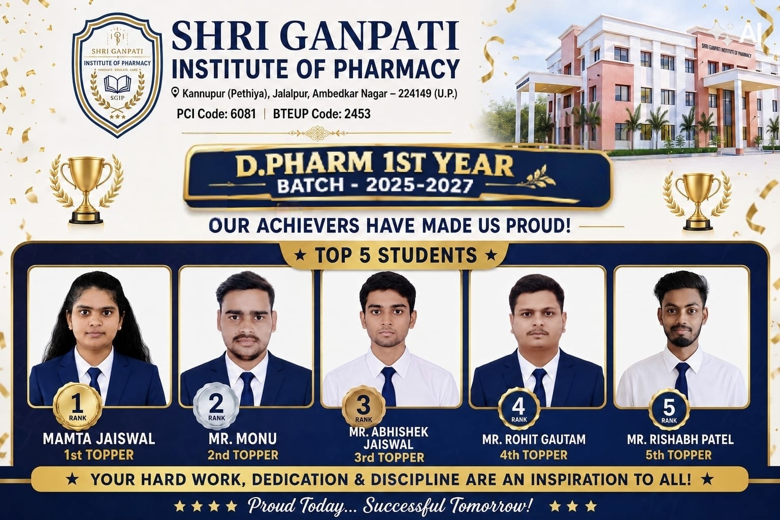 Celebrating the top five student achievers